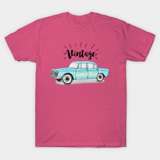 Vintage Car - Cool vintage water color car T-Shirt